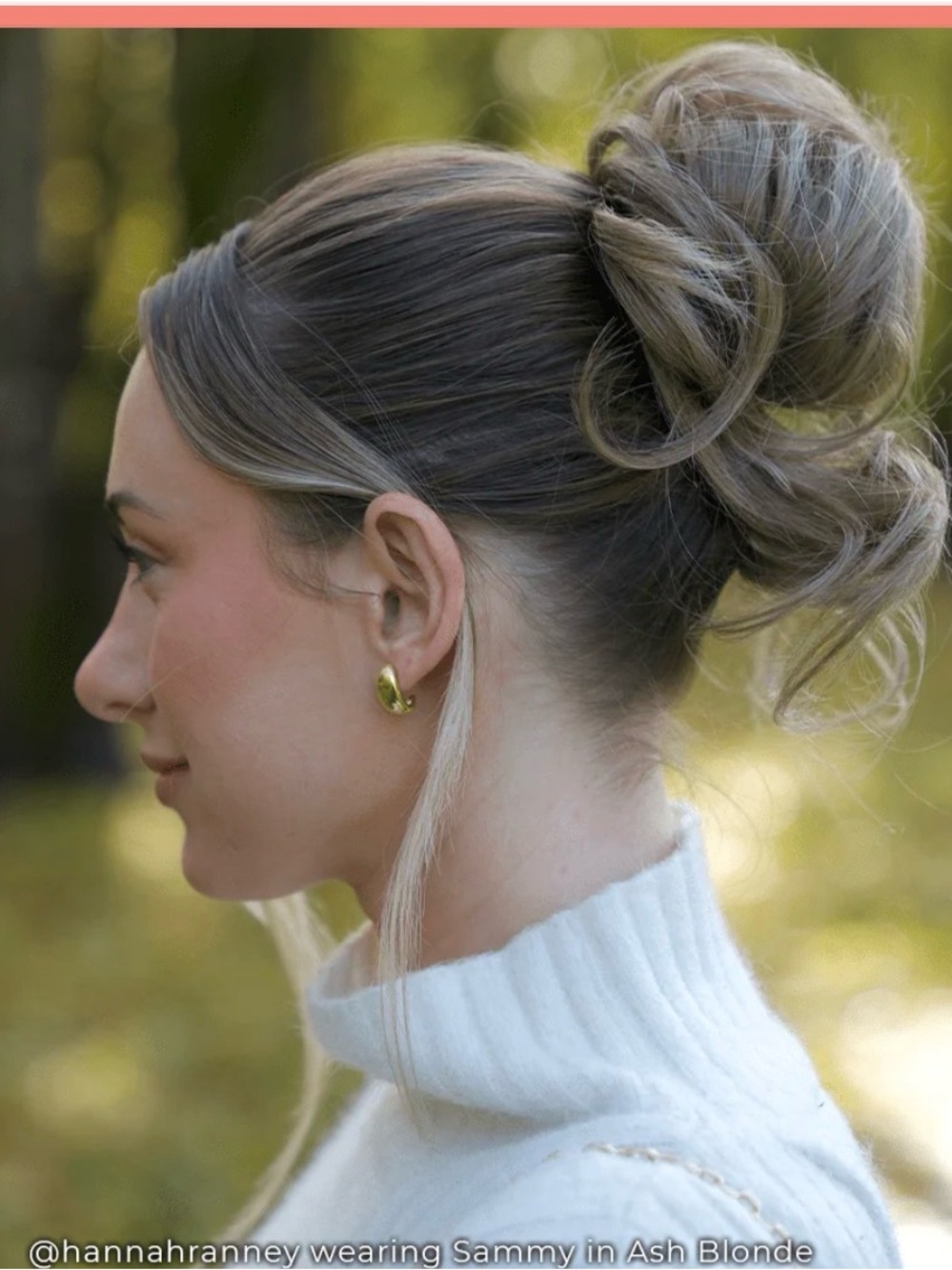 Ash Blonde hair bun extension